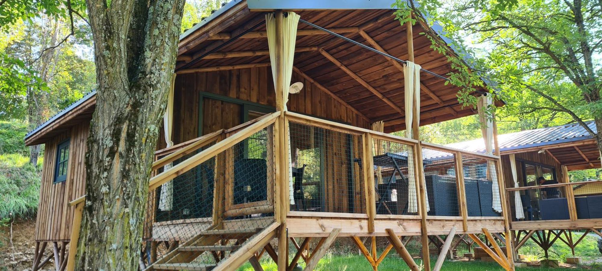 Camping Le Gallo Romain Barbieres Esterno foto